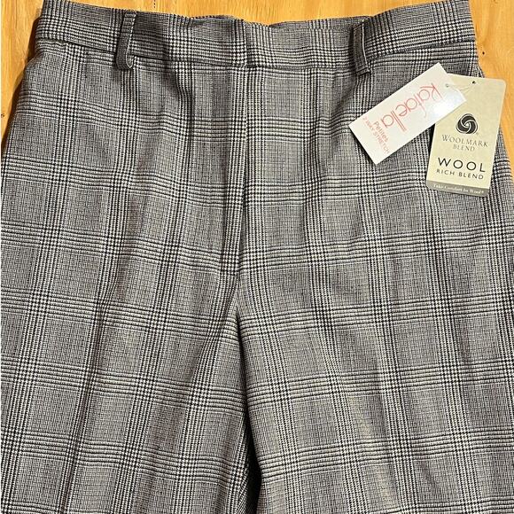 NWT Rafaella Petites Glen Plaid Woolmark Stretch Dress Pants Gray 10P Workwear - Picture 4 of 13